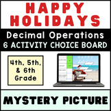 4th 5th 6th Grade Math ⭐ Decimal Operations ⭐  CHRISTMAS M