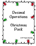 Decimal Operations Christmas Pack