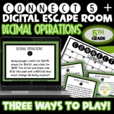 5th Grade Math Review | DECIMALS | Game, Digital Escape Ro