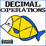 Decimal Operations Cooperative Fish Puzzle for Display
