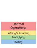 Decimal Operations Digital Foldable Flipbook