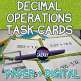 Decimal Operations Digital and Printable Task Cards