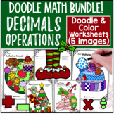 Decimal Operations Doodle Math BUNDLE | Twist on Color by Number