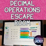 Decimal Operations Digital Escape Room Activity