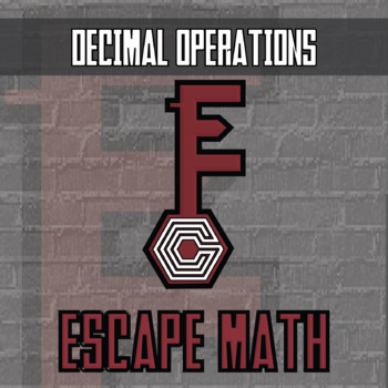 Preview of Decimal Operations Escape Room Activity - Printable & Digital Game