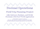 Decimal Operations Field Trip Planning Project Common Core