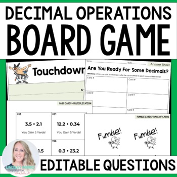 Preview of Decimal Operations Math Game
