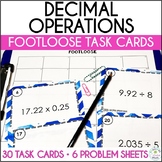 Decimal Operations 5th, 6th Grade Math Task Cards Activity