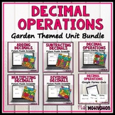 Decimal Operations Garden Themed Unit Bundle