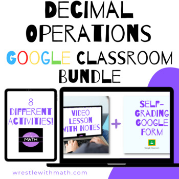 Preview of Decimal Operations Google Form Bundle – Perfect for Google Classroom!
