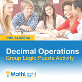 Decimal Operations Group Activity - Logic Puzzle | Good fo