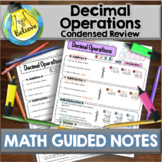 Decimal Operations Guided Notes