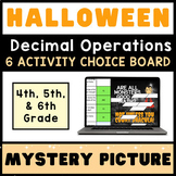 4th 5th 6th Grade Math ⭐ Decimal Operations ⭐  HALLOWEEN M