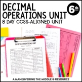 Decimal Operations Unit: 6th Grade Math (6.NS.2, 6.NS.3)