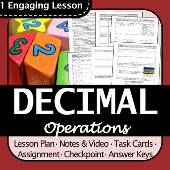 Preview of Decimal Operations Lesson Pack | mental math strategies & word problems