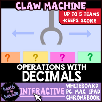 Preview of Decimal Operations Math Review Game - Digital Interactive Game Show