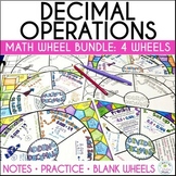 Decimal Operations Notes Doodle Math Wheel Bundle