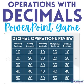 Preview of Decimal Operations PowerPoint Review Math Game