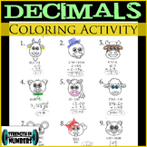 Decimal Operations Practice - Coloring Activity