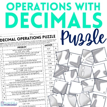 Preview of Decimal Operations Math Puzzle