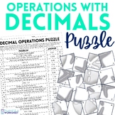 Decimal Operations Math Puzzle