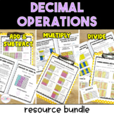 5th Grade Decimals Bundle - Add, Subtract, Multiply, & Div