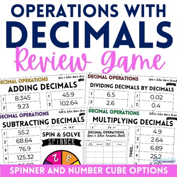 Preview of Decimal Operations Cooperative Learning Review Game