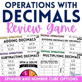 Decimal Operations Cooperative Learning Review Game