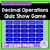 Decimal Operations Review Game | 6th Grade Math | Quiz Show Game
