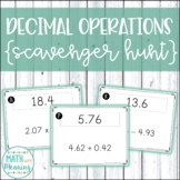 Decimal Operations Scavenger Hunt Activity - Add, Subtract