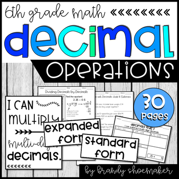 Preview of Add Subtract Multiply Divide Decimals