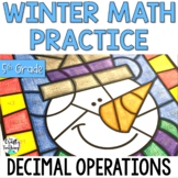 Decimal Operations | Winter Theme | 5th Grade Math