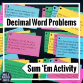 Decimal Operations Word Problems Activity 5.NBT.7