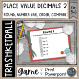 Decimal Place Value 2 Trashketball Math Game