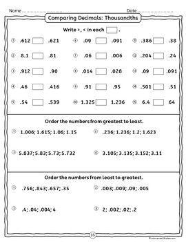 decimal place value worksheets by elementarystudies tpt