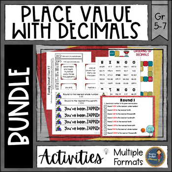 Preview of Decimal Place Value Bundle