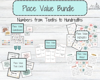 Preview of Decimal Place Value Bundle for Math Centers (Tenths and Hundredths)