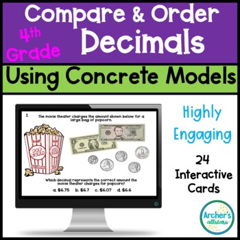 Preview of Compare and Order Decimals Using Concrete Models