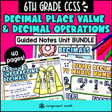 Decimal Place Value & Decimal Operations Guided Notes BUND