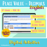 Decimal Place Value - Expanded Notation - English