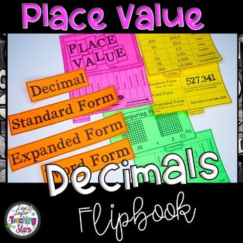 Preview of Comparing Decimals and Place Value Flip Book and Test Prep Activities