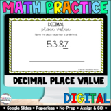 Decimal Place Value [Google Classroom Compatible] | Math Centers