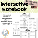 Decimal place value interactive notebook