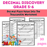 Decimals Place Value Into The Thousandths Worksheets Decim