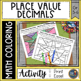 Decimal Place Value Math Color Pages