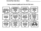 Decimal Place Value: Math Maze