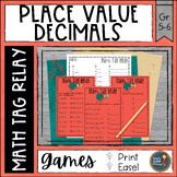 Decimal Place Value Math Tag Relay