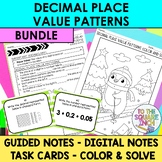 Decimal Place Value Patterns Notes & Activities | Digital 