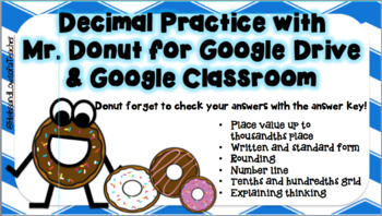 Preview of Decimal Place Value Review Practice for Google Drive & Google Classroom
