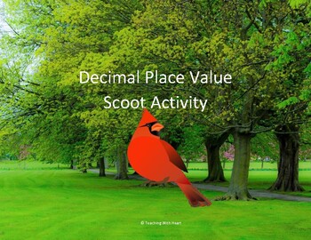 Preview of Decimal Place Value Scoot Activity/Task Cards - Digital Learning Version as well